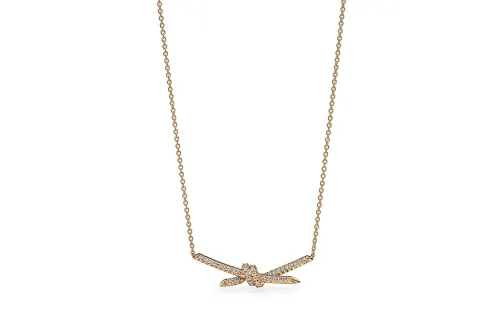 TIFFANY & CO. Tiffany Knot 18K Gold, Diamond Necklaces Women's Gold