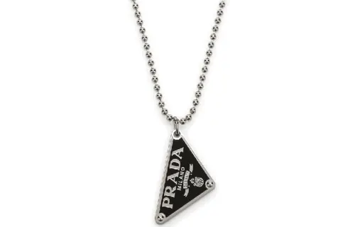 PRADA Metal Necklaces Men's Black