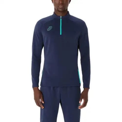 ASICS Knitwear Men's Midnight Stand Collar Moderate