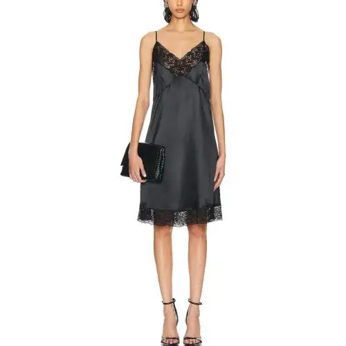 Balenciaga lace-embellished midi dress