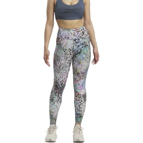 Reebok Lux Bold HR Tight Mod Saf Leggings Women's Black/Lilac/Turquoises