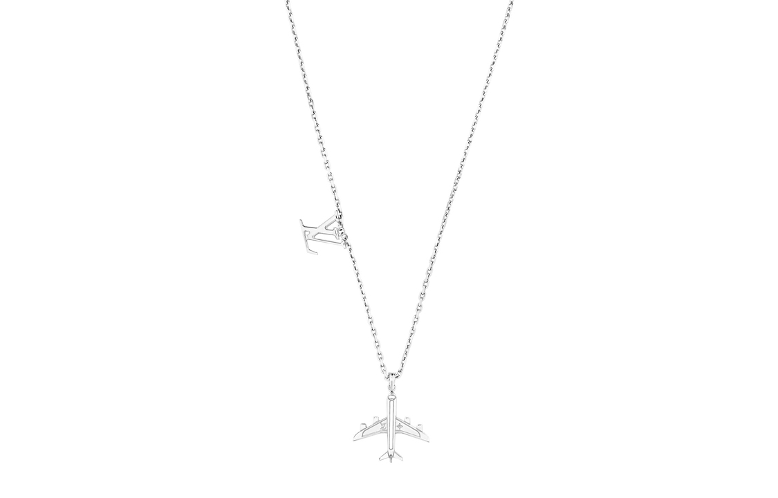 Мужская цепочка Louis Vuitton LOUIS VUITTON PLANE Logo (серебряная)