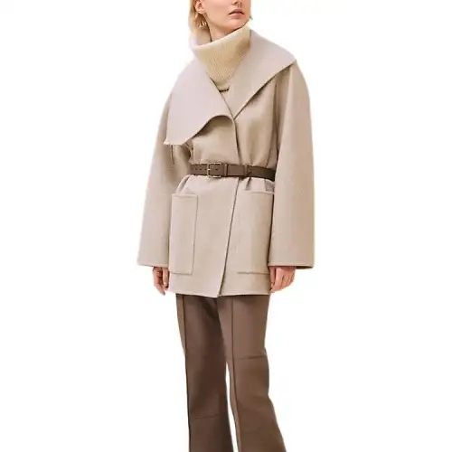 HERMES FW24 Coat Women's Natural Beige