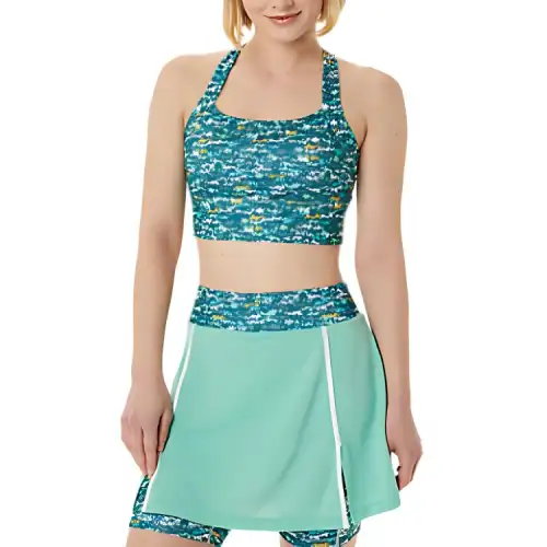 Asics WOMEN'S NEW STRONG 92 PRINTED BRA Sports Underwear Women's Soothing Ocean