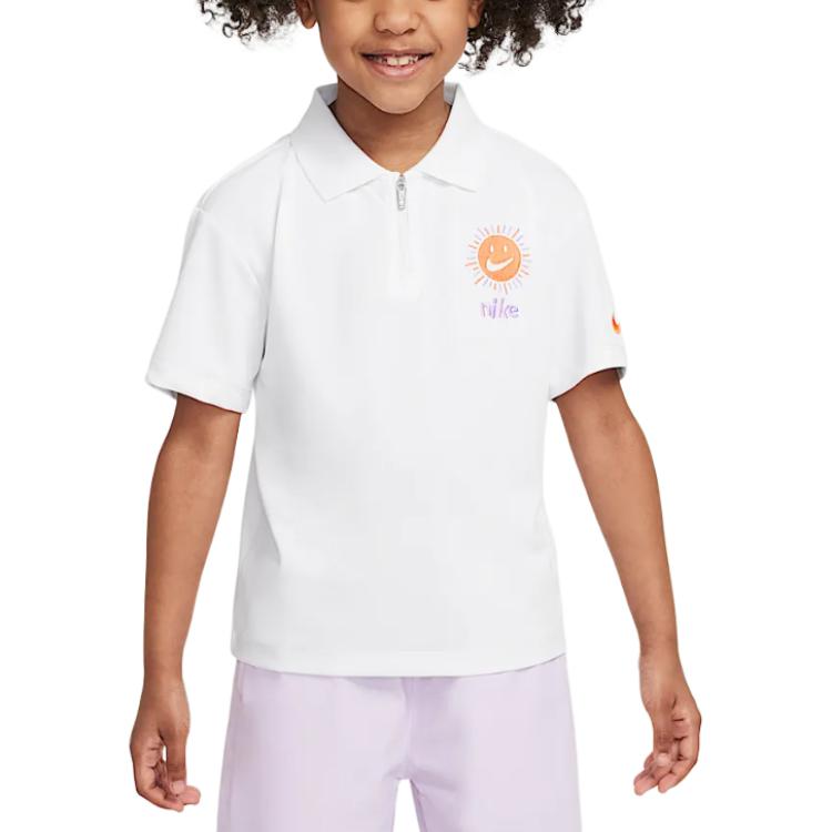 Детская футболка Nike Swoosh Dri-Fit (белая)