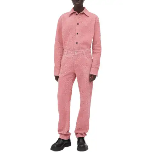 Bottega Veneta Leather Pants Men's Pink