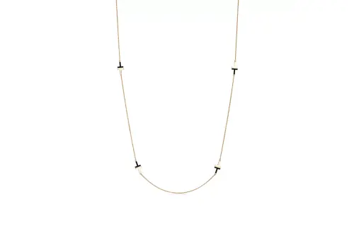 TIFFANY & CO. T Onyx Necklaces Women's Gold
