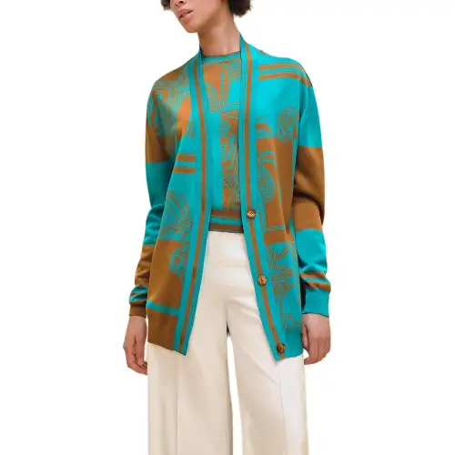 HERMES SS24 Knitwear Women's Ochre Brown