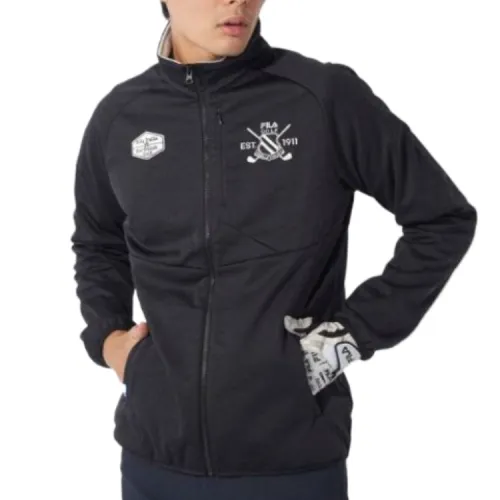 FILA 1911 Jackets Men's Black Stand Collar Moderate Other