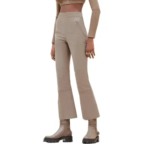 HERMES FW24 Casual Pants Women's Khaki