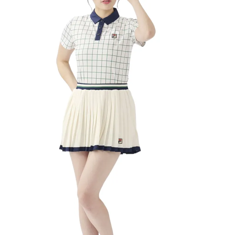 FILA Tennis Tops Women's Green Polo Collar Moderate