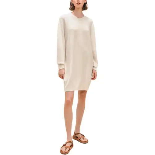 HERMES SS24 Long Sleeved Dress Women's White