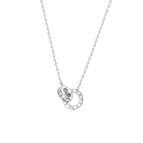 DODOGOGO Synthetic Cubic Zirconia Titanium Steel Necklaces Women's Packaging