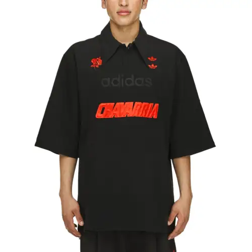 Adidas X Willy Chavarria Logo embroidered Polo Shirt