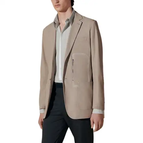 HERMES SS24 Jackets & Coats Men's Sand Yellow