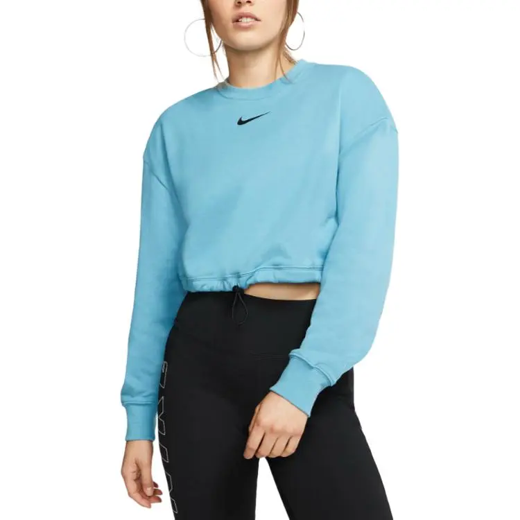 Nike Sportswear Swoosh French Terry Crew Sweatshirt Women's Blue