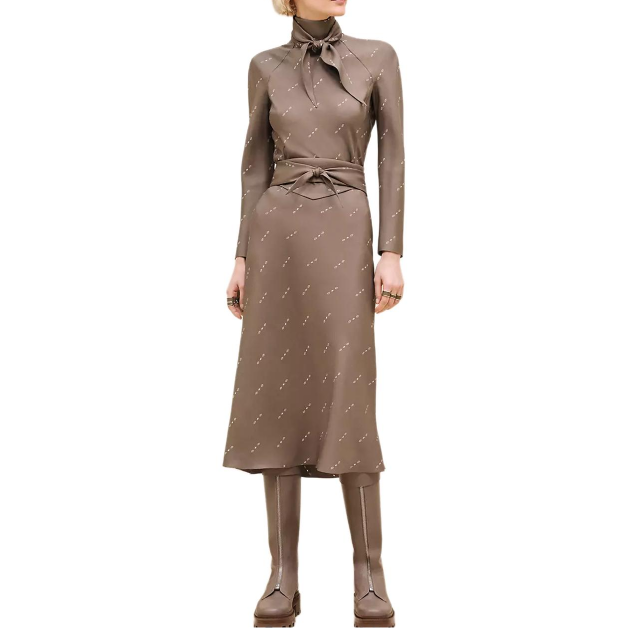 Женское платье Hermes (серое)