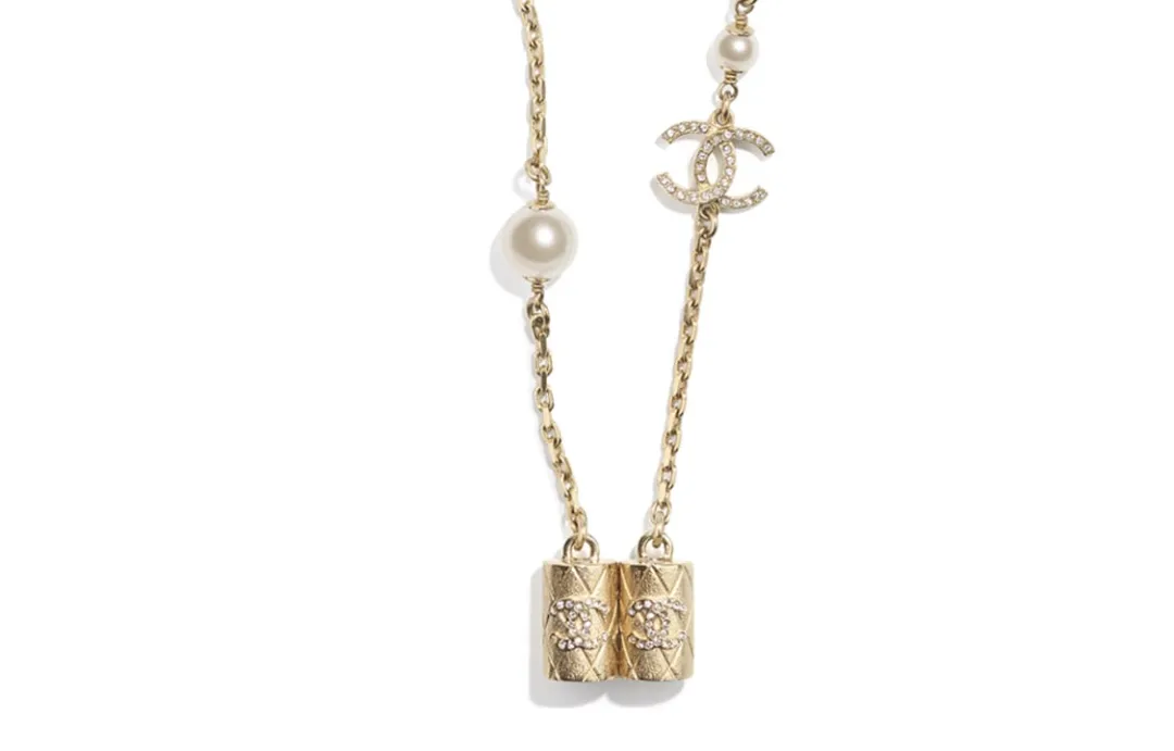 CHANEL Coco Mother Of Pearl, Blended Material Necklaces Women's