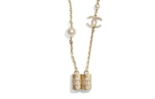 CHANEL Coco Mother Of Pearl, Blended Material Necklaces Women's