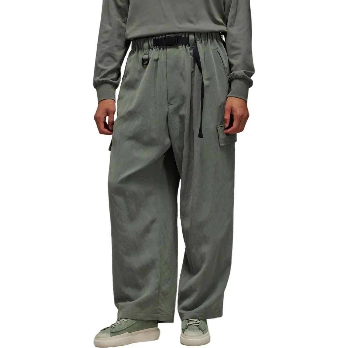 Adidas WIDE CARGO PANTS Cargo Pants Unisex Gray Stone Green