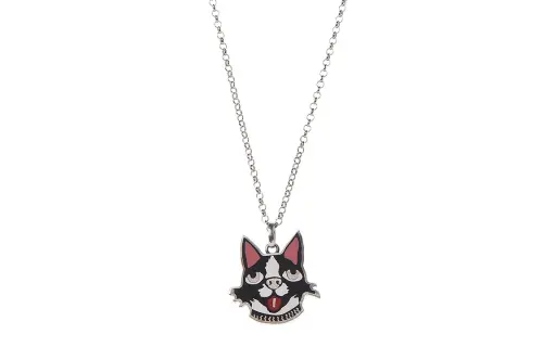 GUCCI 925 Sterling Silver Enamel Necklaces Women's Silver