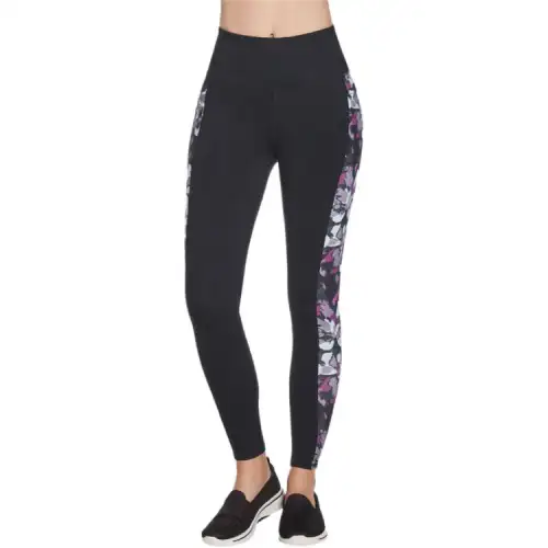 Skechers GO WALK Orchid Bloom HW Legging Casual Pants Women's Black