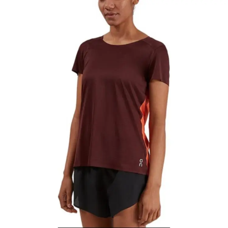 On Performance T Shirt Women's Mulberry Brown/Orange