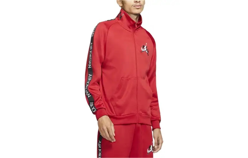 Jordan Tricot Warm Up Jacket Jackets & Coats Men's Red