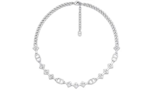 DIOR CD Diamond Brass Necklaces Men's