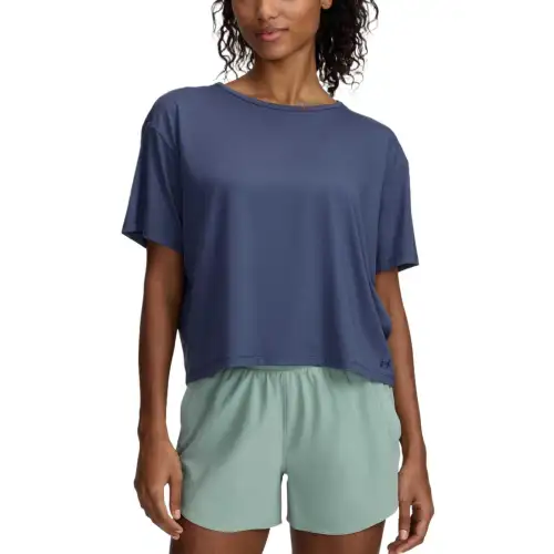 Under Armour Motion Drop Shoulder Sleeve T Shirt Women's Marine Blue