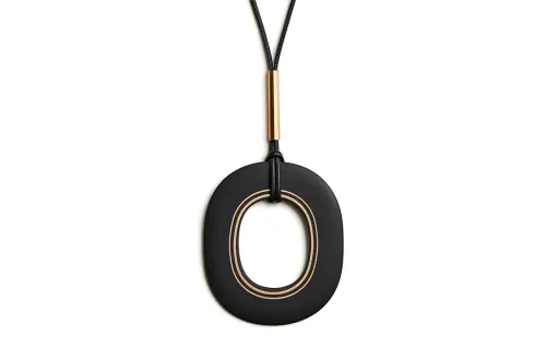 HERMES Kara Precieu Necklaces Women's Black