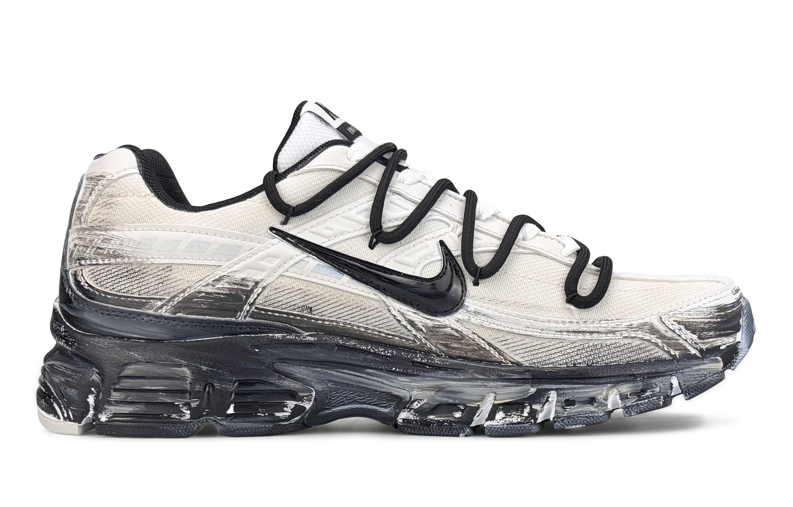 Nike Initiator Cushioning Breathable Support Cushioning Breathable Support Low top Running Shoes Men’s Black White Gray