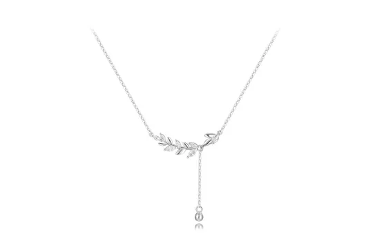 Muyan Zircon Alloy Wheat Pendant Necklace Women's