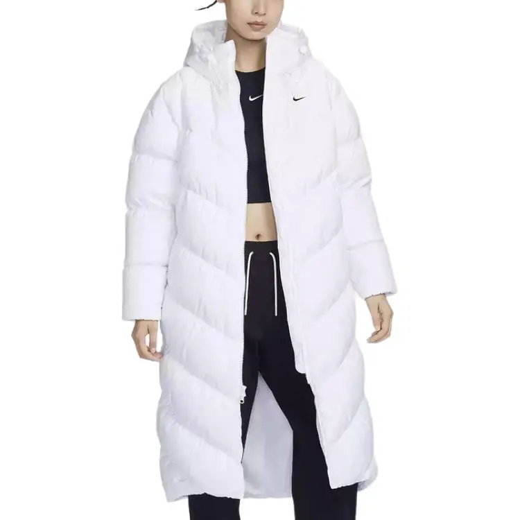 Nike Down Jackets Women's White Hooded Moderate Other