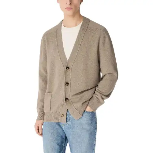 Bottega Veneta SS25 Cashmere Sweater Men's Beige Brown