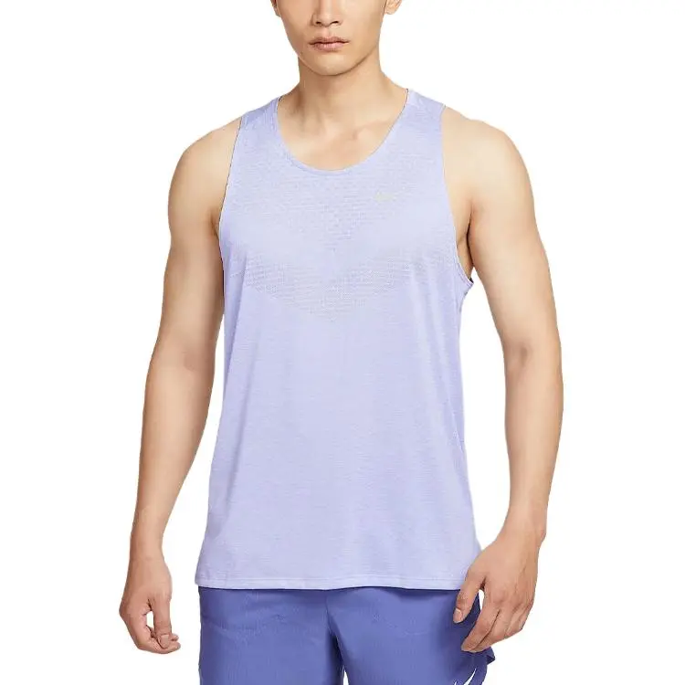 Nike Tank Tops Men's Purple Crew Neck Moderate Racerback