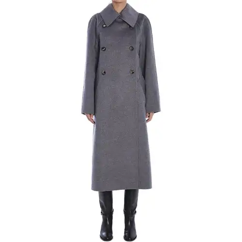 LOEWE Coats Women's Gray Lapel Moderate