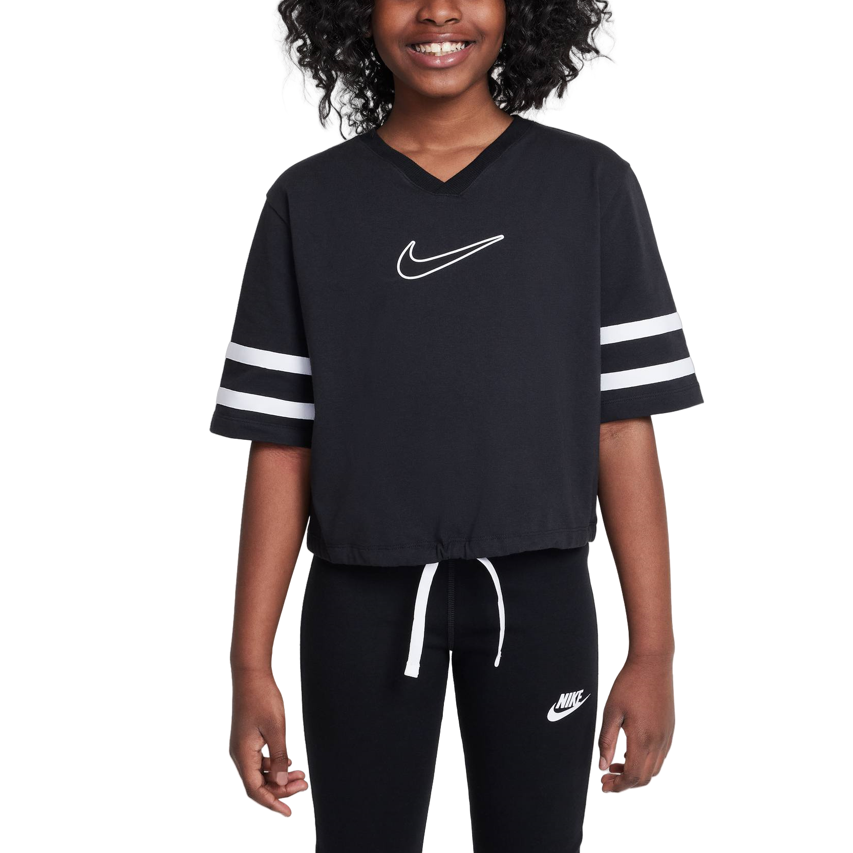 Женская футболка Nike Sportswear (черно-белая)