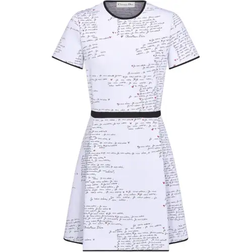 DIOR SS24 Short Sleeved Dress Women's White
