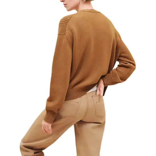 HERMES SS24 Cashmere Sweater Women's Caramel