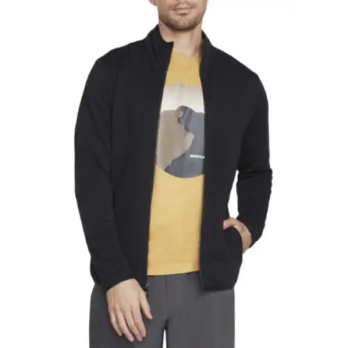 Skechers The Hoodless Hoodie Ottoman Jacket Jackets & Coats Men's Black