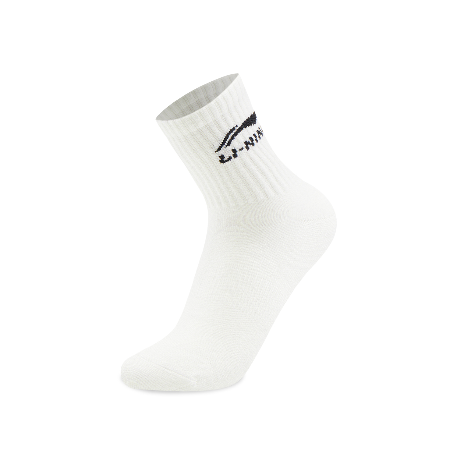 Li Ning Sports Life Collection Crew Socks Unisex 3 Pack White/Charcoal Gray/Black