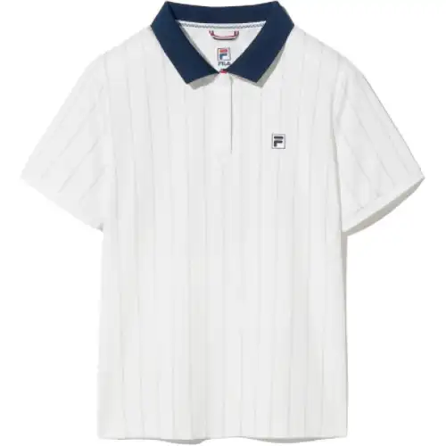 FILA Polo Shirts Unisex White Polo Collar Moderate Other