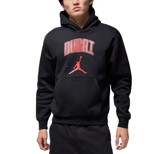 Jordan Dubai Sweatshirts Men's Black Hooded Moderate Regular