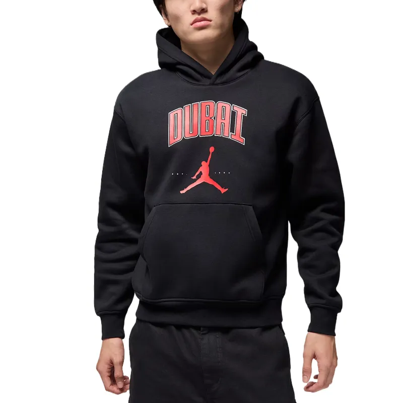 Jordan Dubai Sweatshirts Men's Black Hooded Moderate Regular