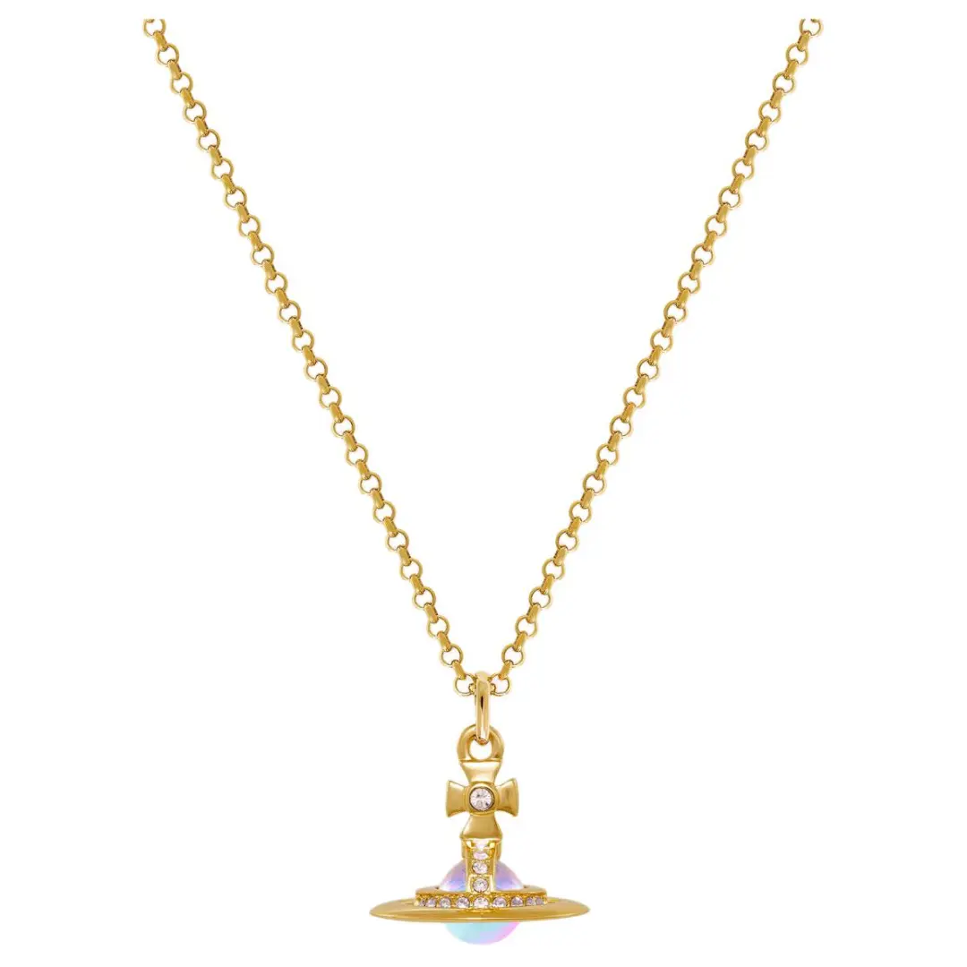 Vivienne Westwood Brass Light Ball Pendant Necklace Women's Gold