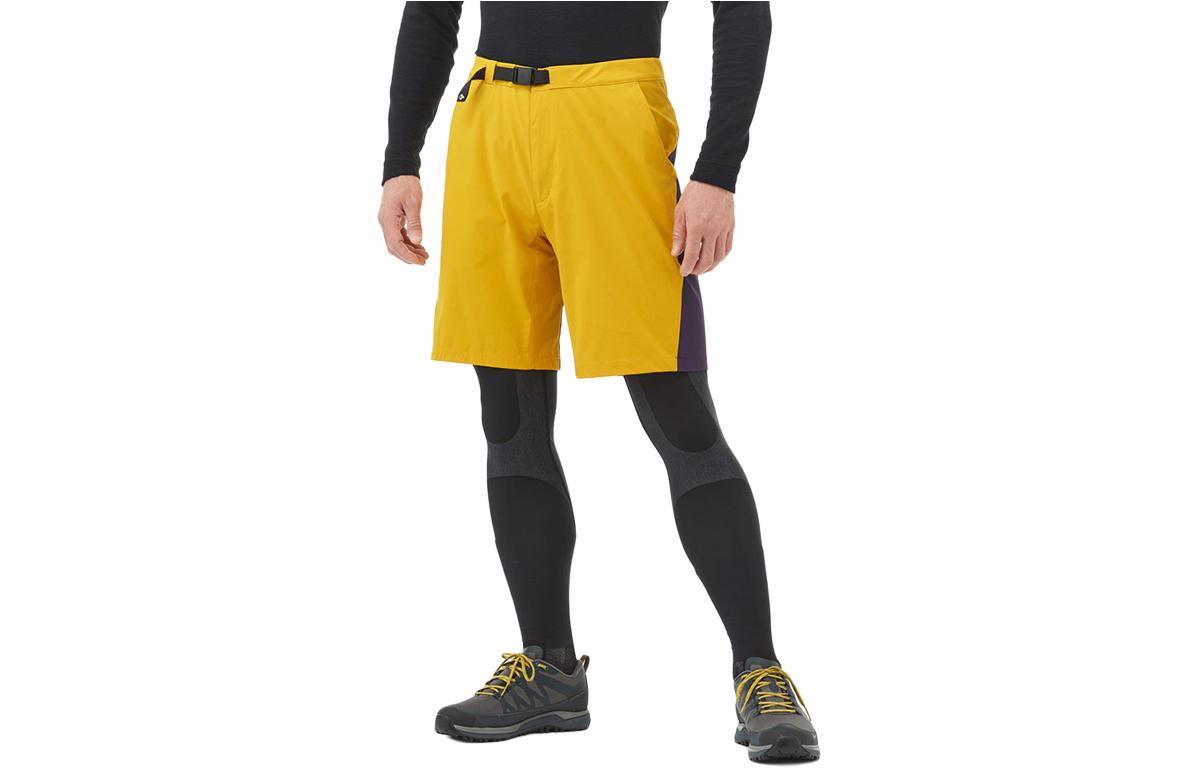 MONTBELL Quick Dry Pants Men’s Mustard Yellow/Blue Purple