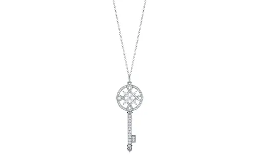 TIFFANY & CO. Keys Diamond, Platinum Necklaces Women's
