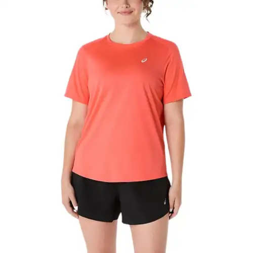 ASICS T Shirts Women's Pink Crew Neck