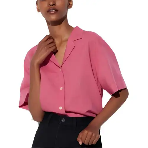 UNIQLO Shirt Women's Peach Pink